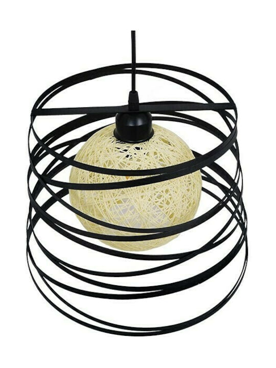 GloboStar Carter Pendant Light Black Grid with Socket E27 32x33x25cm