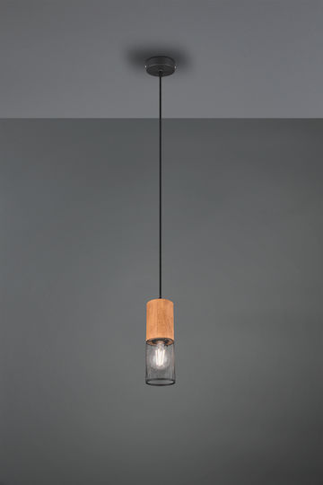 Trio Lighting Tosh Pendant Light Brown with Socket E27 10x150cm