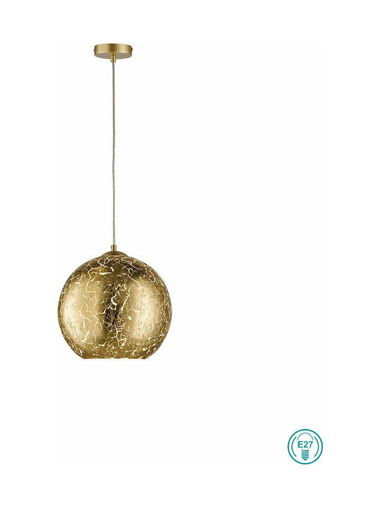 Wofi Fara Pendant Light Gold with Socket E27 30cm