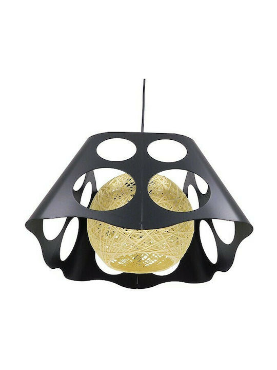 GloboStar Carter Pendant Light Black with Socket E27 28x28x22cm