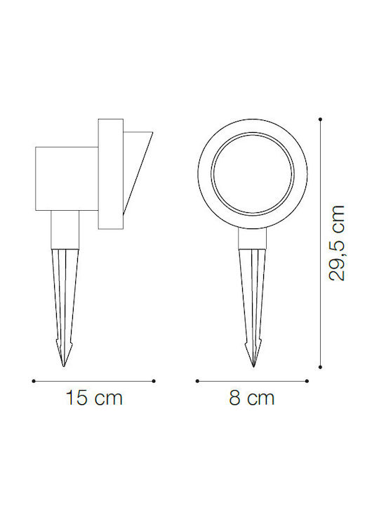 Ideal Lux Στεγανό Φωτιστικό Led Καρφωτό Terra 033037