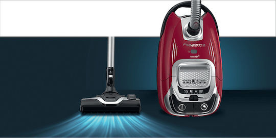 Rowenta Silence Force Allergy+ Ηλεκτρική Σκούπα 400W με Σακούλα 4.5lt Κόκκινη