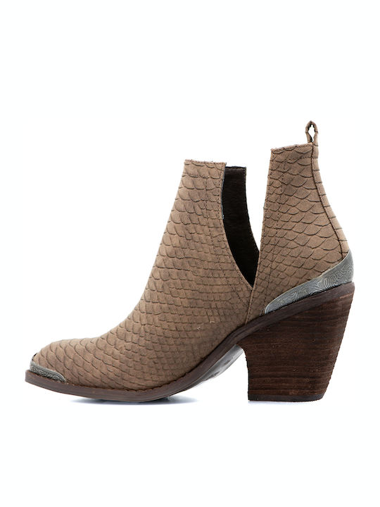 West 588 Women's Cowboy Boots with High Heel Brown
