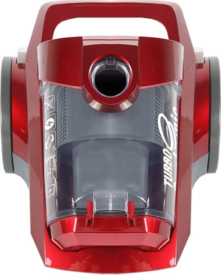 Turbotronic TT-CV04 Ηλεκτρική Σκούπα 900W με Κάδο 4lt Κόκκινη