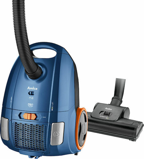 Amica Fen Turbo VM2062 Ηλεκτρική Σκούπα 900W με Σακούλα 3lt Μπλε