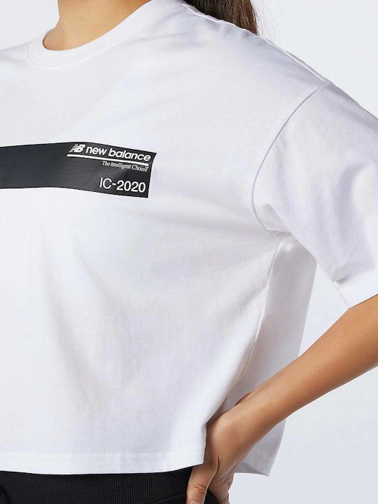 Optiks Γυναικείο Αθλητικό Oversized T-shirt Λευκό