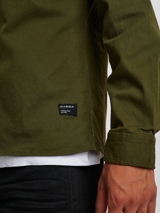 Topper Overshirt Mânecă Lungă În Linie Regular Fit Kaki