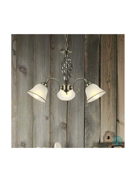 Globo Lighting Odin Κρεμαστό Φωτιστικό Μπρούτζινο με Ντουί E27 60εκ.