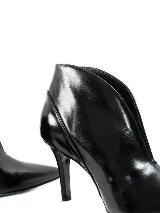 Women's Patent Leather Ankle Boots Black