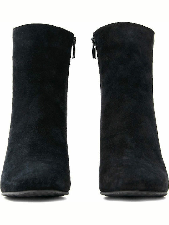 1743 Wildleder Stiefeletten Damen Schwarz