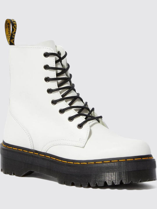 Jadon Leather White Boots