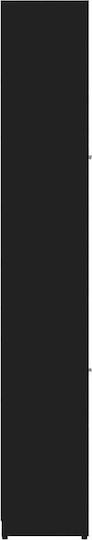 vidaXL Floor Bathroom Column Cabinet L30xD30xH183.5cm Black