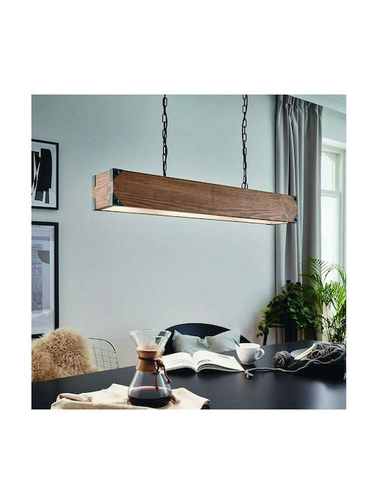 Eglo Harborough Hängelampe Braun Schiene 90x12.5x110cm.