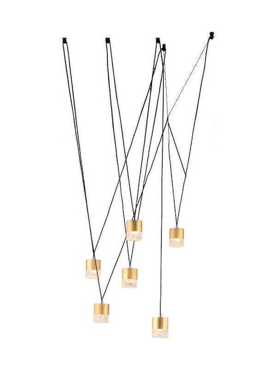 Luma Pendant Light Gold LED with Warm White Light 100x110cm