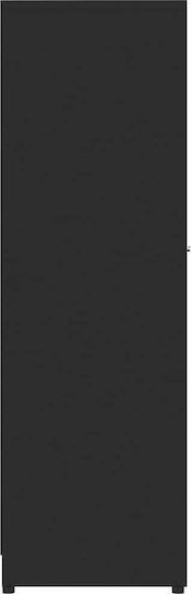 vidaXL Floor Bathroom Column Cabinet L30xD30xH95cm Black