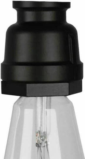 GloboStar Spout Hängelampe Schwarz mit Fassung E27 5x7.5x20cm.