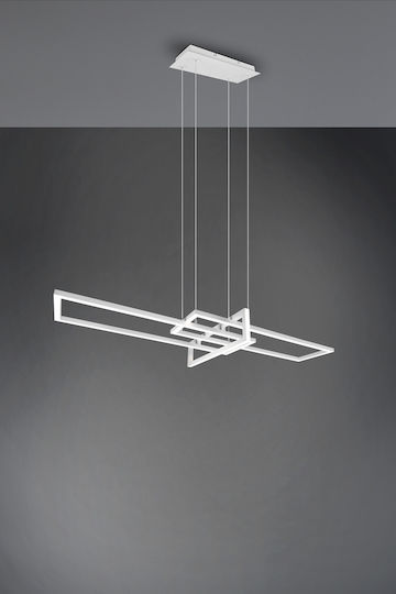 Trio Lighting Salinas Reglabil Lustră Alb Calea ferată 110x40x40cm.