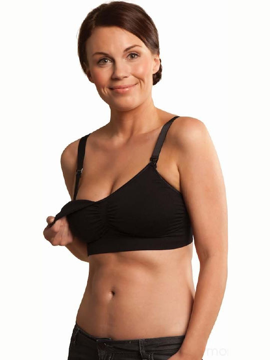 Carriwell Padded Maternity & Nursing Sports Bra with Clips Black