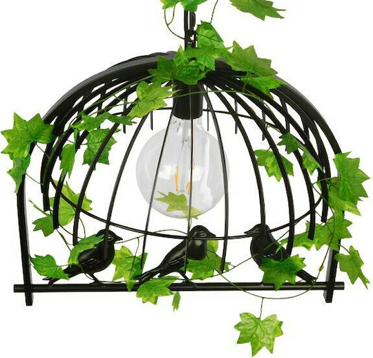 GloboStar Mizu Hängelampe Schwarz Raster mit Fassung E27 48.5x37.5x42cm.