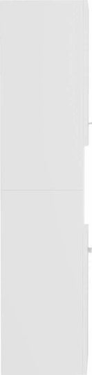 vidaXL Wall Hung Cabinet Bathroom Column Cabinet L30xD30xH130cm White