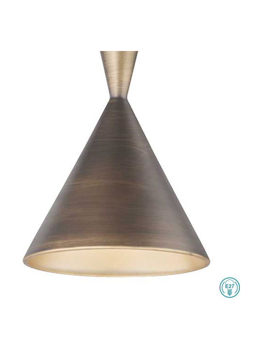 Wofi Anur Pendant Light Brown with Socket E27 25cm