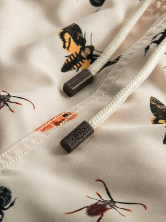 Bugsy Men's Swimwear Shorts Beige with Patterns