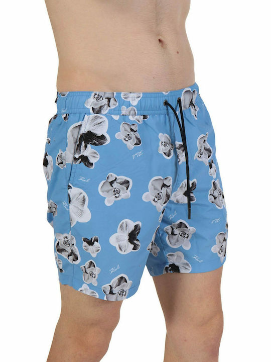 Men's Swimwear Shorts Light Blue Floral