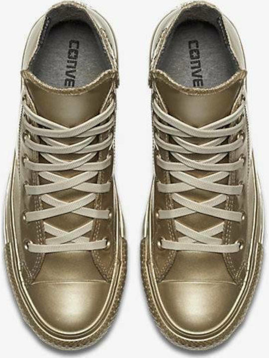 Chuck Taylor All Star Metallic Rubber Μποτάκια Χρυσά