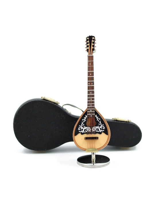 SP Souliotis Decorative Musical Instrument Wooden Bouzouki 5x3x16cm