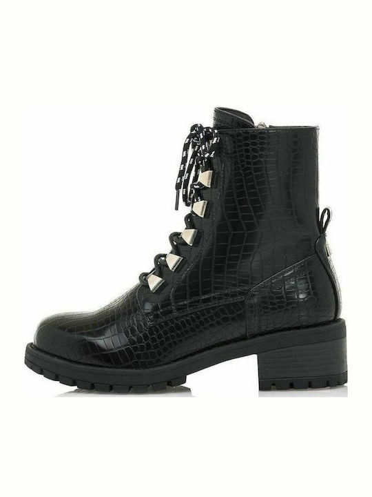 62685 Leder Stiefeletten Damen Cocus Black