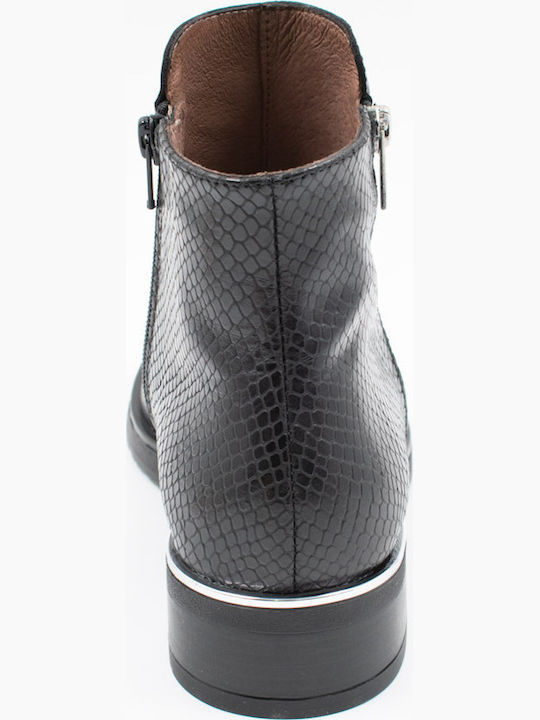 Leather Women's Ankle Boots Black