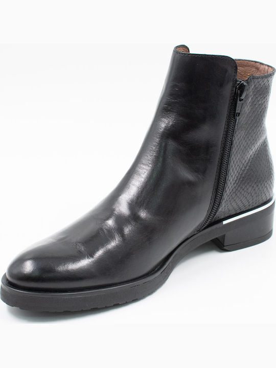 Leather Women's Ankle Boots Black
