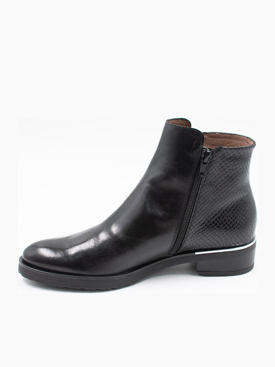 Leather Women's Ankle Boots Black