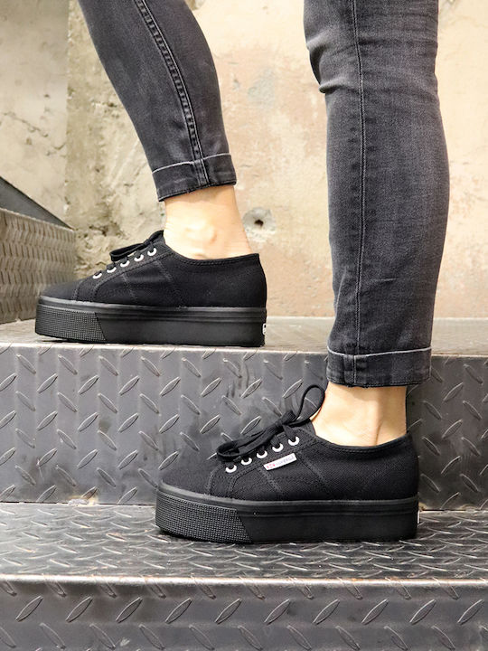 2790 Acotw Linea Up And Down Дамски Флатформи Маратонки Full Black