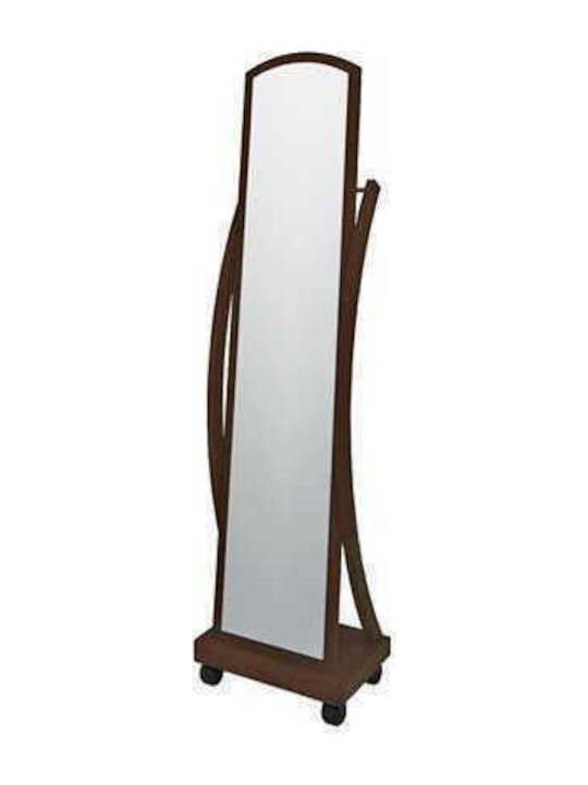 Woodwell Oglindă de Podea cu Cadru de Lemn Roger Walnut 44x29x165cm