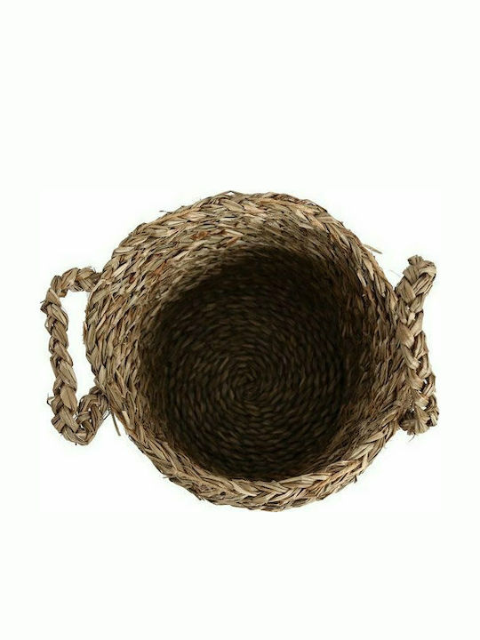 Soulworks Lise Decorative Basket Wicker with Handles Brown Small 25x25cm