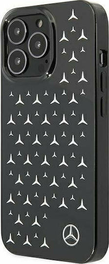 Mercedes-Benz Silver Stars Pattern Back Cover Πλαστικό Μαύρο (iPhone 13 Pro)