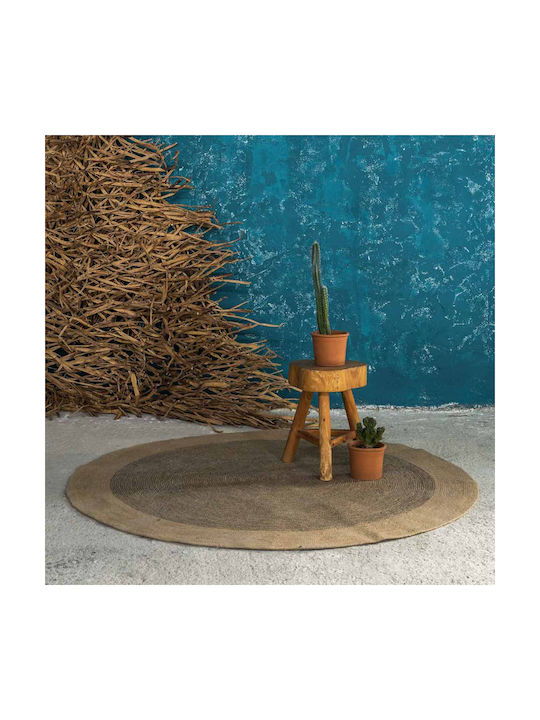 Nima Bergren Rug Round Summer from Jute Beige