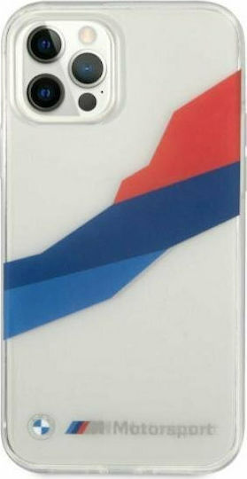 BMW Motorsport Tricolor Back Cover Silicone Transparent (iPhone 12 Pro Max)