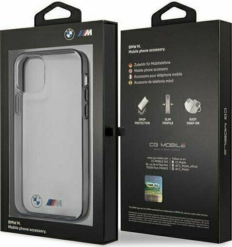 BMW Sandblast Umschlag Rückseite Silikon Transparent (iPhone 12 mini)