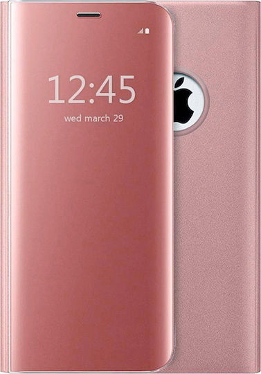 Hurtel Clear View Book Plastic Rose Gold (Galaxy J6)