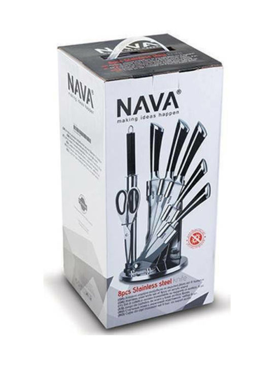 Nava Σετ Μαχαίρια με Βάση από Ανοξείδωτο Ατσάλι