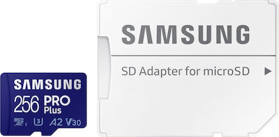 Samsung Pro Plus (2021) microSDXC 256GB U3 V30 A2 UHS-I με αντάπτορα