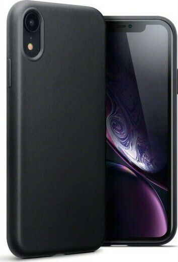 Matt Back Cover Σιλικόνης 1.2mm Μαύρο (iPhone XR)