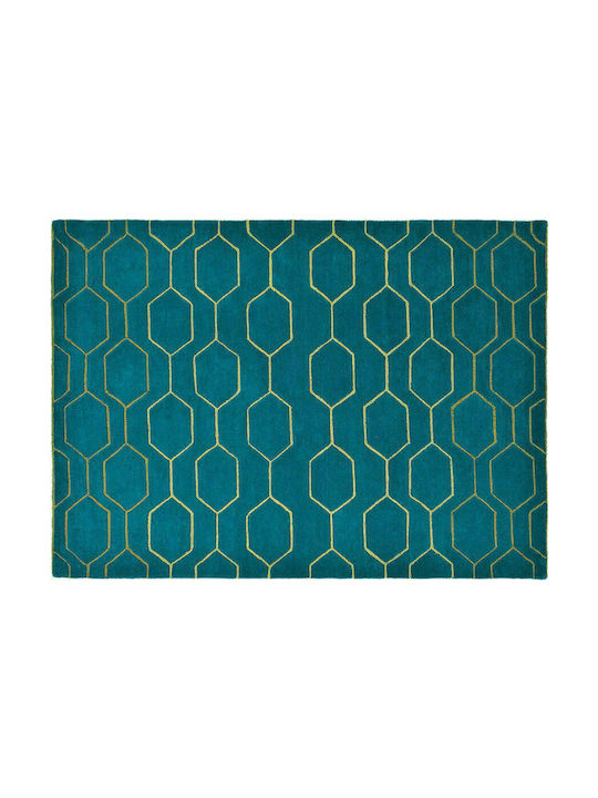 Wedgwood BC291518 Handgefertigt Teppich Rechteckig Wolle Blue Arris Teal - Arris Teal