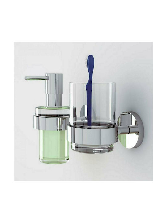 Grohe New Essentials Ποτηροθήκη Επιτοίχια Μεταλλική Ασημί