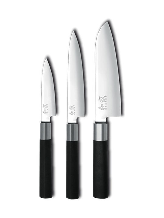 Kai Wasabi Black Σετ Μαχαίρια από Ανοξείδωτο Ατσάλι 3τμχ