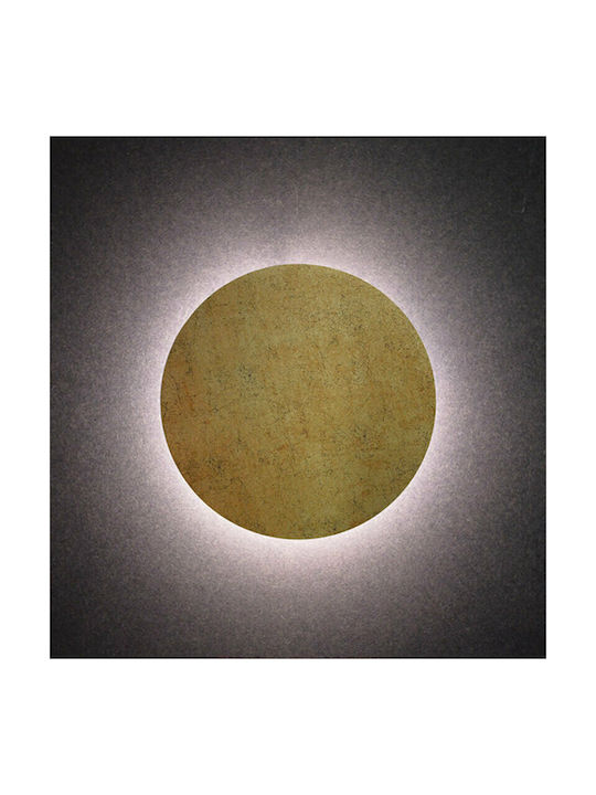 Aca Eclipse Μοντέρνο Φωτιστικό Τοίχου με Ενσωματωμένο LED και Θερμό Λευκό Φως Καφέ 40εκ.