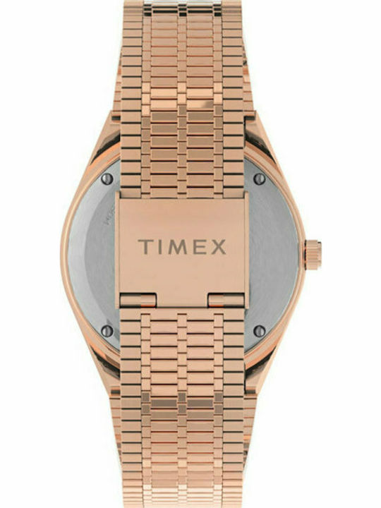 Timex Reissue Women's Watch Chronograph with Pink Gold Metal Bracelet