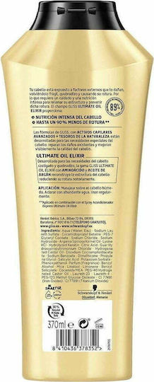 Gliss Gliss Ultimate Oil Elixir Sampon Reconstrucție/Hrană și Volum pentru Toate Tipurile de Păr 370ml